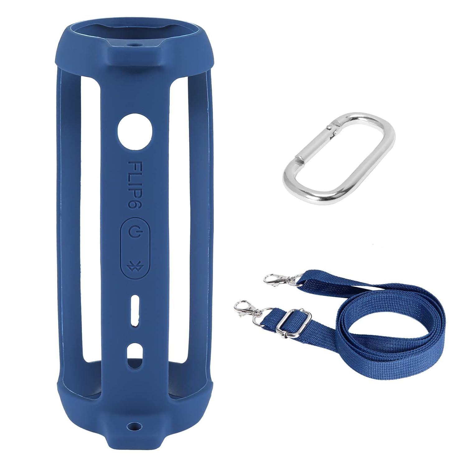 co2CREA co2CREA Soft Silicone Case for JBL Flip 6 Portable Bluetooth Speaker Blue Replacement Cover - View 2 of 7