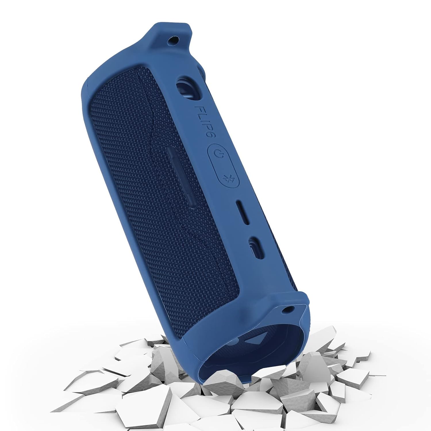 co2CREA co2CREA Soft Silicone Case for JBL Flip 6 Portable Bluetooth Speaker Blue Replacement Cover - View 4 of 7