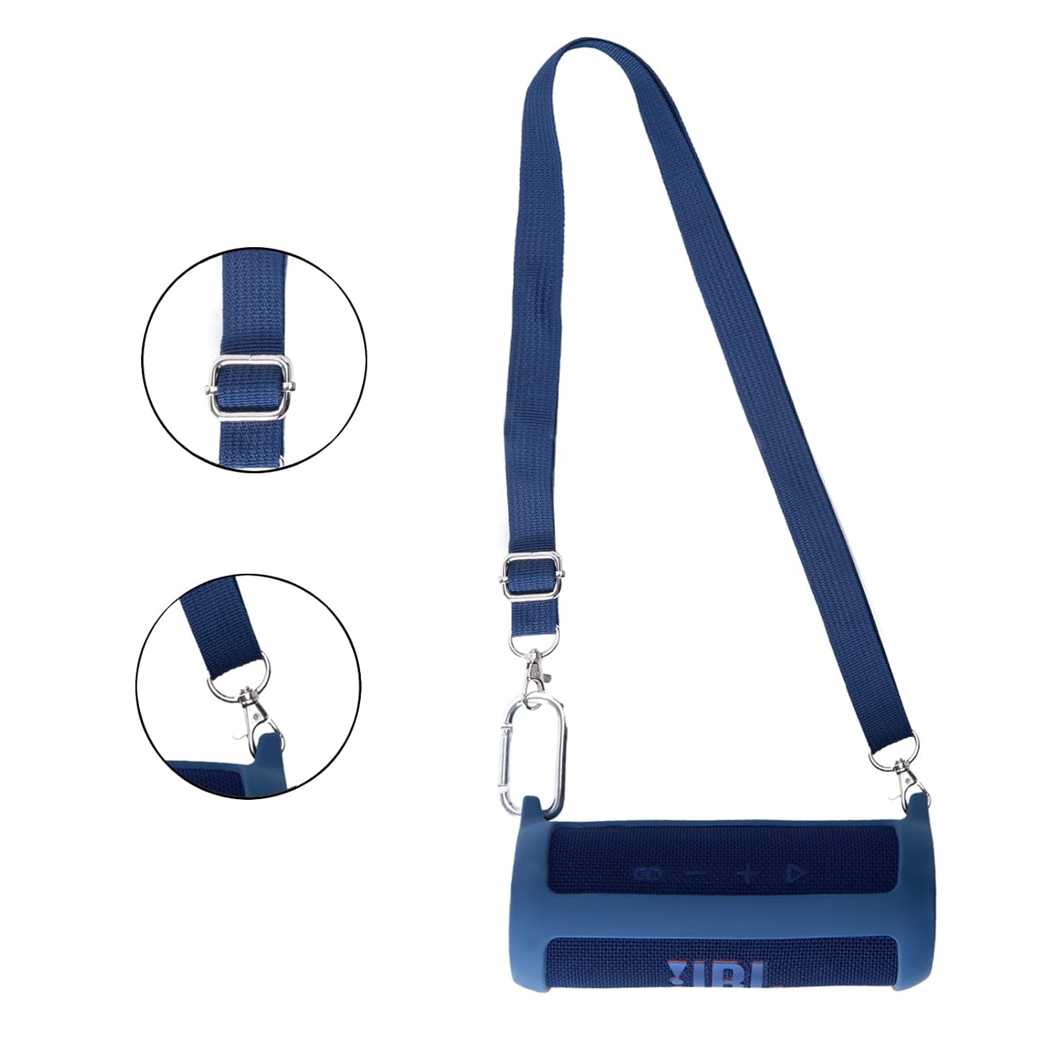 co2CREA co2CREA Soft Silicone Case for JBL Flip 6 Portable Bluetooth Speaker Blue Replacement Cover - View 6 of 7