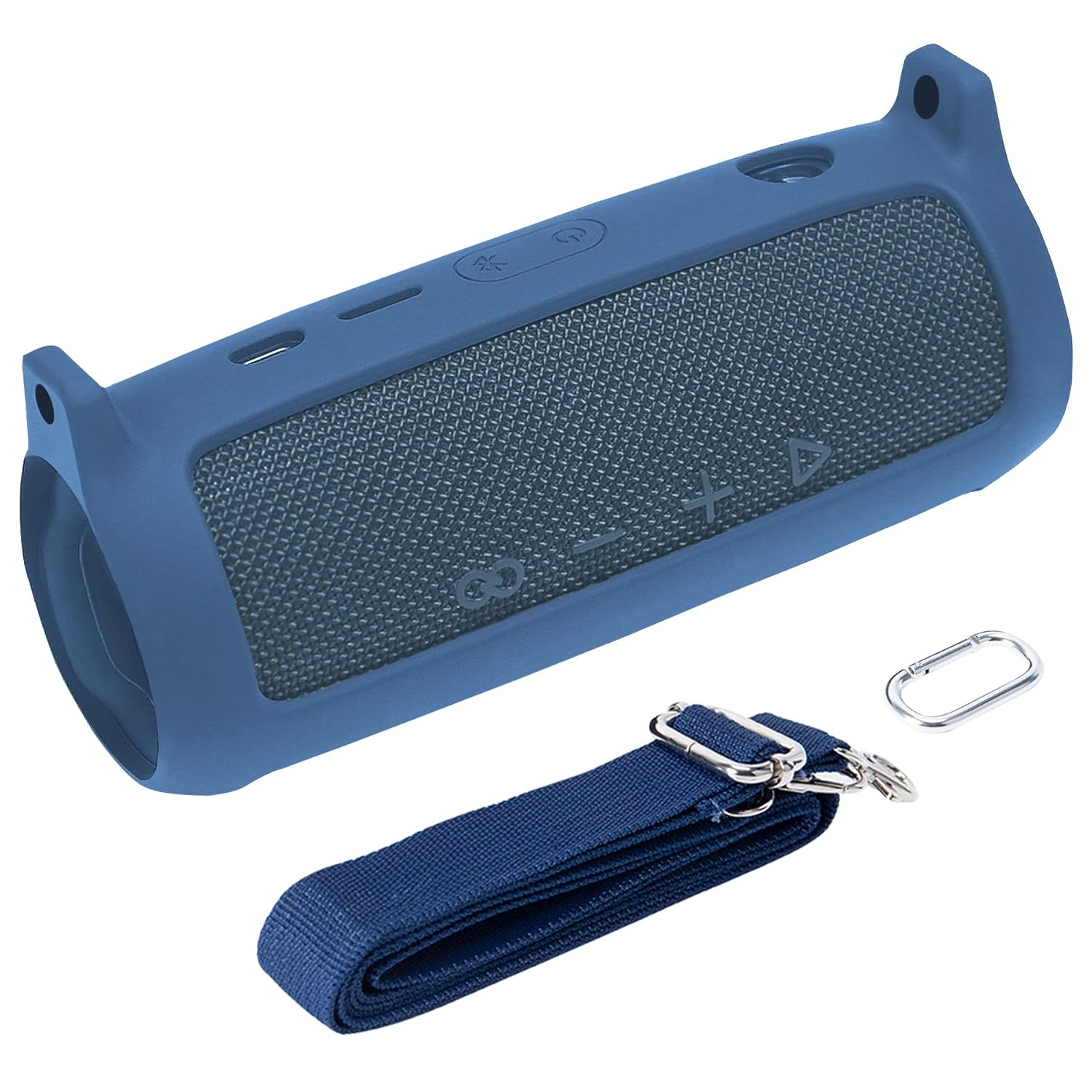 co2CREA Soft Silicone Case for JBL Flip 6 Portable Bluetooth Speaker Blue Replacement Cover