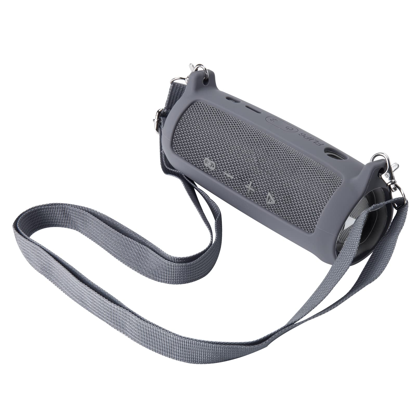 co2CREA co2CREA Soft Silicone Case for JBL Flip 6 Portable Bluetooth Speaker Grey Replacement Cover - View 5 of 7