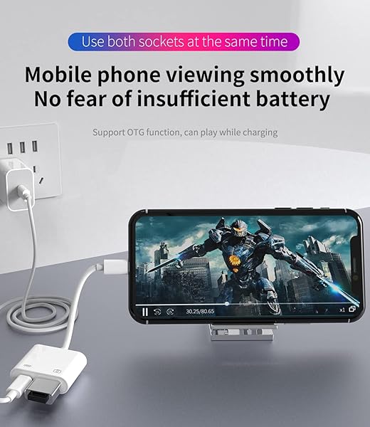 HOYULLI HOYULLI Lightning to USB A OTG Adapter for iPhone & iPad - Charge, Connect Keyboard, Mouse & More! - View 3 of 8