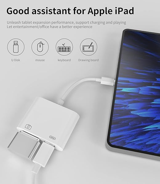 HOYULLI HOYULLI Lightning to USB A OTG Adapter for iPhone & iPad - Charge, Connect Keyboard, Mouse & More! - View 5 of 8