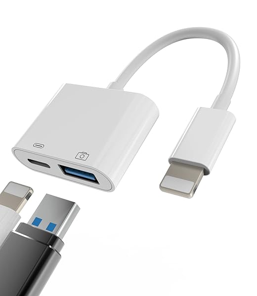 HOYULLI HOYULLI Lightning to USB A OTG Adapter for iPhone & iPad - Charge, Connect Keyboard, Mouse & More! - View 2 of 8