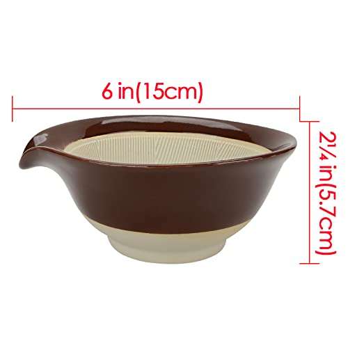 Linkidea Linkidea Ceramic Shaving Bowl for Men - Wide Mouth Lather Mug for Beard & Razor Shaving - Brown Shaving Soap Cup - View 5 of 8