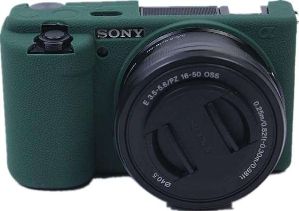 BolinUS Ultra-Thin BolinUS ZV-E10 Case: Lightweight Silicone Cover for Sony Alpha ZV-E10 (Green)
