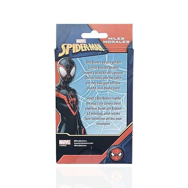 Bitty Boomers Bitty Boomers Marvel Spider-Verse Mini Bluetooth Speaker - Miles Morales Edition - View 6 of 10