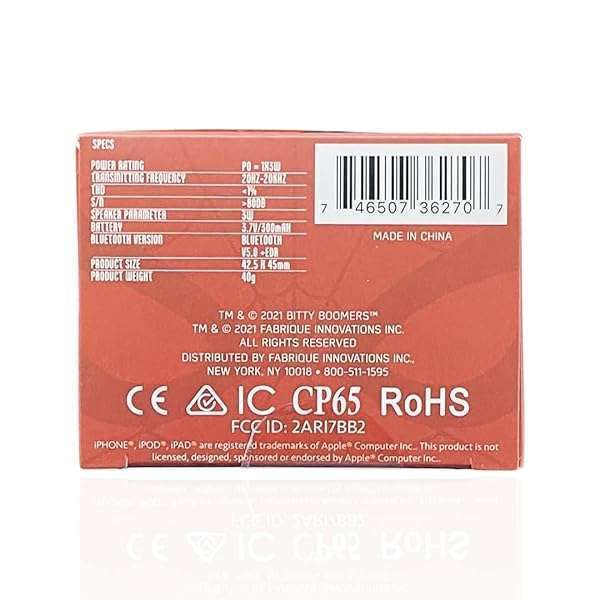 Bitty Boomers Bitty Boomers Marvel Spider-Verse Mini Bluetooth Speaker - Miles Morales Edition - View 8 of 10