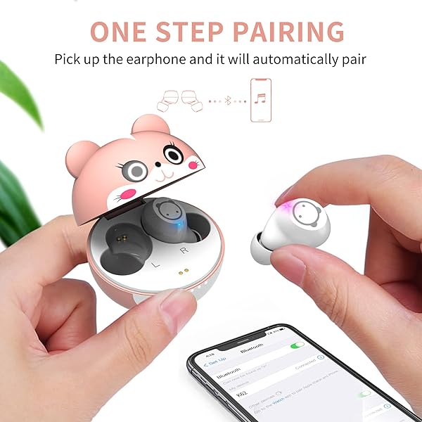 AMAFACE AMAFACE Wireless Earbuds for Kids with Cute Charging Case Waterproof Stereo Earphones for Workout and Sports Microphone for All Ages - View 5 of 8