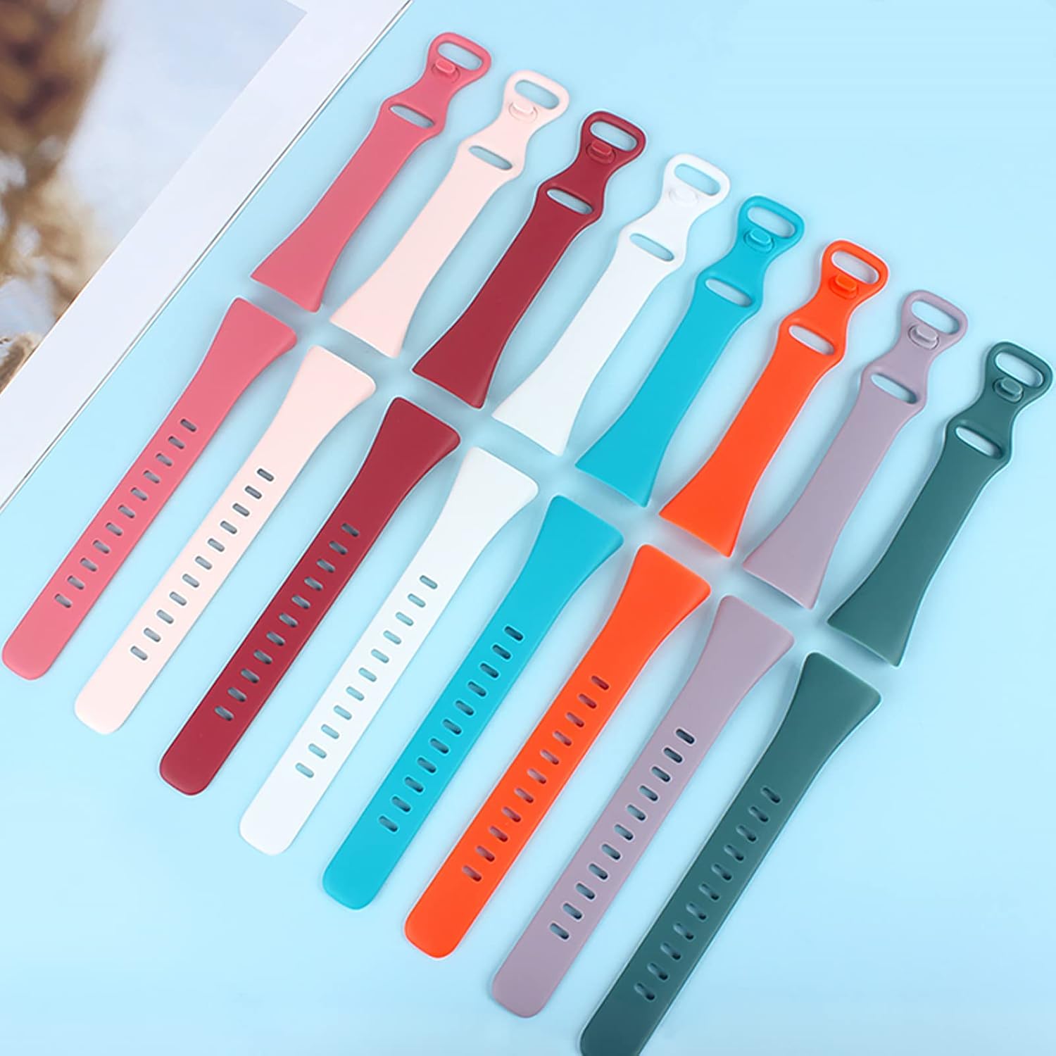 TopPerfekt TopPerfekt Slim Bands for Fitbit Charge 5 Adjustable Soft Silicone Sport Replacement Wristbands for Men and Women in Lavender - View 7 of 8