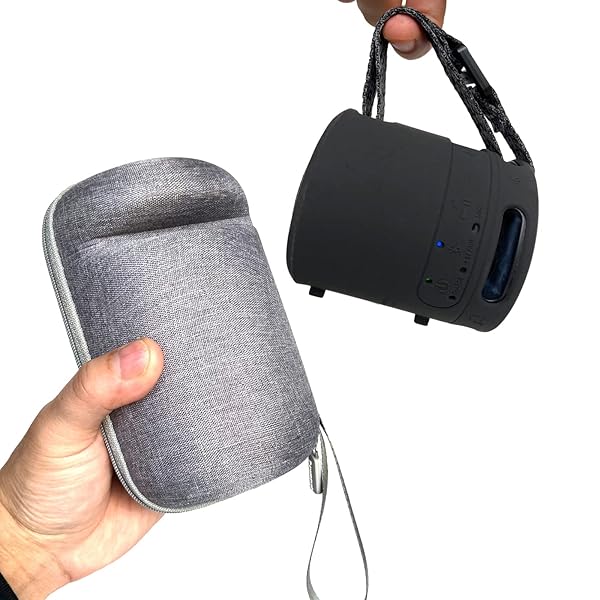 RAWECUD Silicone Cover & Hard Case for Sony SRS-XB13/XB100 - Extra BASS Speaker Accessories (Black & Grey) - View 4 of 7