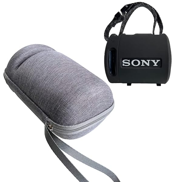 RAWECUD Silicone Cover & Hard Case for Sony SRS-XB13/XB100 - Extra BASS Speaker Accessories (Black & Grey) - View 7 of 7