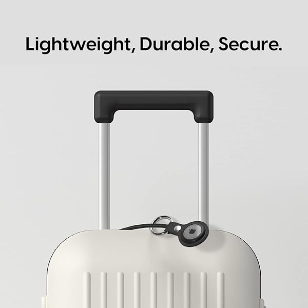 TalkWorks TalkWorks AirTag Cases 4-Pack: Silicone Keychain Holders for Luggage, Keys & Pets - Pink, White, Black, Navy - View 5 of 8