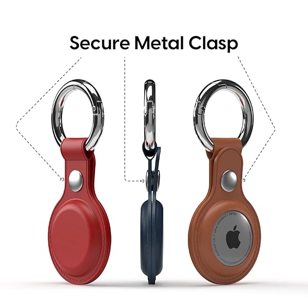 TalkWorks TalkWorks AirTag Cases 4-Pack: Silicone Keychain Holders for Luggage, Keys & Pets - Pink, White, Black, Navy - View 8 of 8