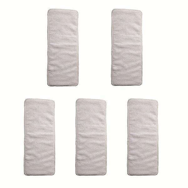 ReUseLife ReUseLife 5 Pack Microfiber Inserts for Cloth Incontinence Underwear and Adult Diapers 4 Layers 7.8 X 19.2 Inches