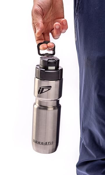 Speedfil Speedfil Speedflask 21 oz Vacuum Insulated Stainless Steel Cycling Water Bottle with Bounce Back Lid 2.0 Black - View 10 of 11