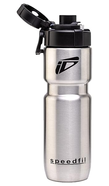 Speedfil Speedfil Speedflask 21 oz Vacuum Insulated Stainless Steel Cycling Water Bottle with Bounce Back Lid 2.0 Black