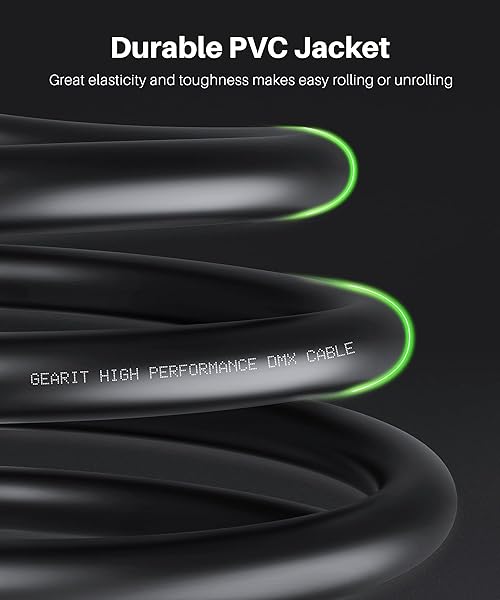 GEARit GearIT 100ft DMX to DMX Stage Lighting Cable 2-Pack - XLR Compatible for DJ, LED Lights, Mic Mixer & Studio Use - View 4 of 9