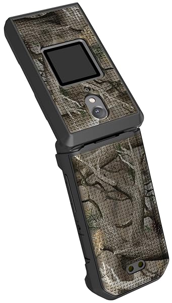 Nakedcellphone Outdoor Camouflage Case with Clip for CAT S22 Flip Phone - Slim Hard Shell & Rotating Belt Holster Combo - View 7 of 11