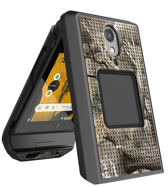 Nakedcellphone Outdoor Camouflage Case with Clip for CAT S22 Flip Phone - Slim Hard Shell & Rotating Belt Holster Combo - View 10 of 11