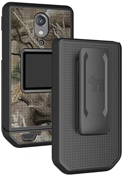 Nakedcellphone Outdoor Camouflage Case with Clip for CAT S22 Flip Phone - Slim Hard Shell & Rotating Belt Holster Combo - View 2 of 11