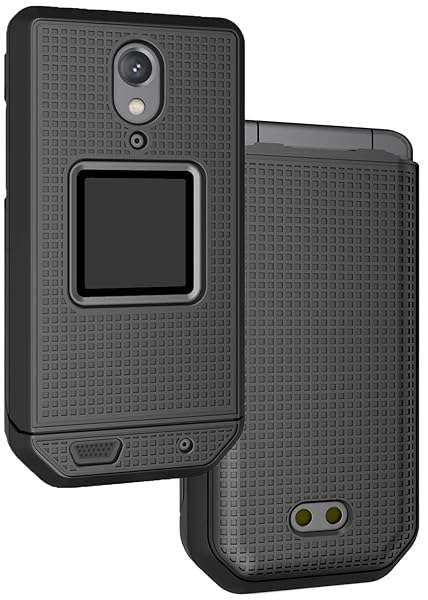 Nakedcellphone CAT S22 Flip Phone Case with Clip & Holster - Slim Hard Shell Cover by Nakedcellphone (Black) - View 4 of 11