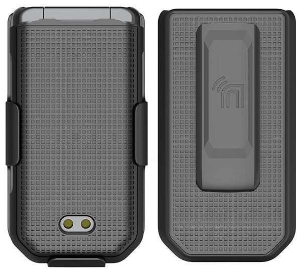 Nakedcellphone CAT S22 Flip Phone Case with Clip & Holster - Slim Hard Shell Cover by Nakedcellphone (Black) - View 5 of 11