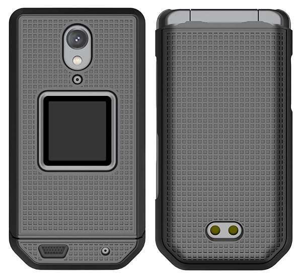 Nakedcellphone CAT S22 Flip Phone Case with Clip & Holster - Slim Hard Shell Cover by Nakedcellphone (Black) - View 6 of 11