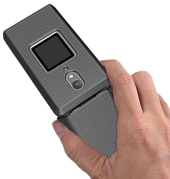 Nakedcellphone CAT S22 Flip Phone Case with Clip & Holster - Slim Hard Shell Cover by Nakedcellphone (Black) - View 7 of 11