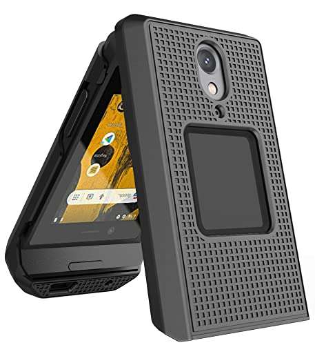 Nakedcellphone CAT S22 Flip Phone Case with Clip & Holster - Slim Hard Shell Cover by Nakedcellphone (Black) - View 11 of 11