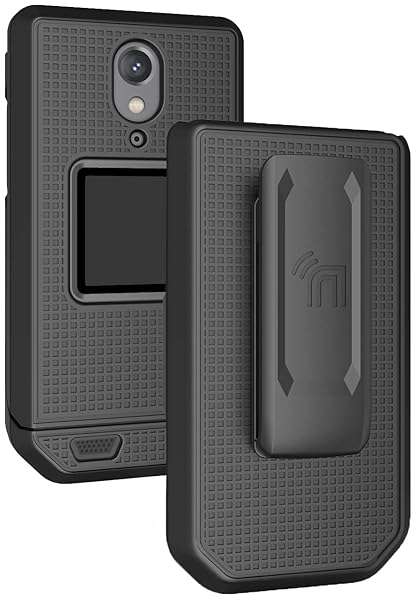 Nakedcellphone CAT S22 Flip Phone Case with Clip & Holster - Slim Hard Shell Cover by Nakedcellphone (Black) - View 2 of 11