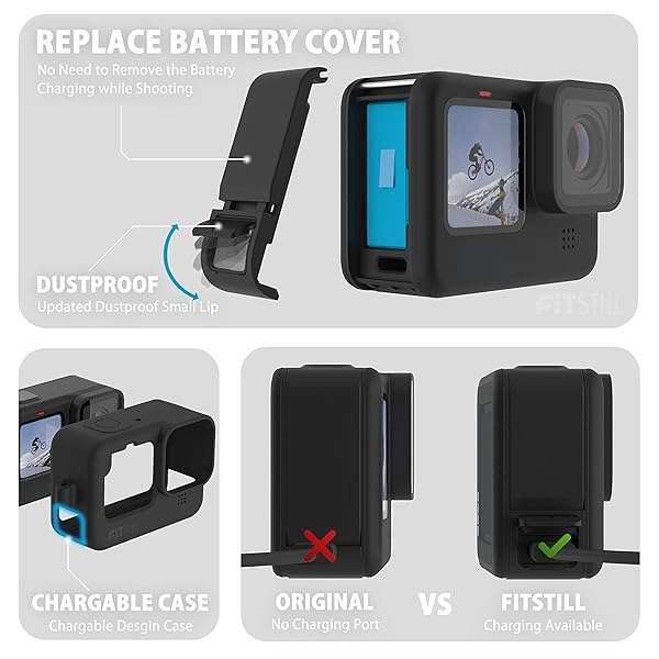 FiTSTILL FitStill GoPro Protective Accessories Kit: Frame Case, Vlog Cage, Cold Shoe Adapter & More for Hero 9-13 - View 4 of 9