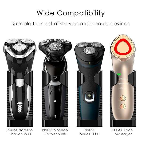 Linkidea Linkidea Adjustable Electric Shaver Holder - 2 Pack Self-Adhesive Razor Stand for Philips Series 7 & 9 - Shower Storage Solution - View 4 of 8