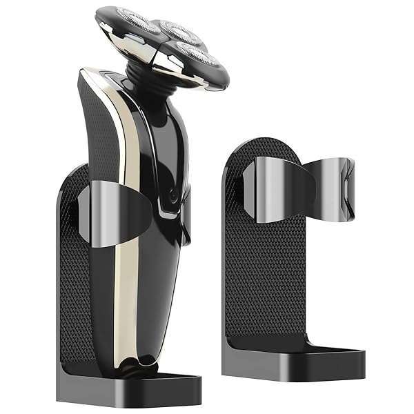 Linkidea Linkidea Adjustable Electric Shaver Holder - 2 Pack Self-Adhesive Razor Stand for Philips Series 7 & 9 - Shower Storage Solution