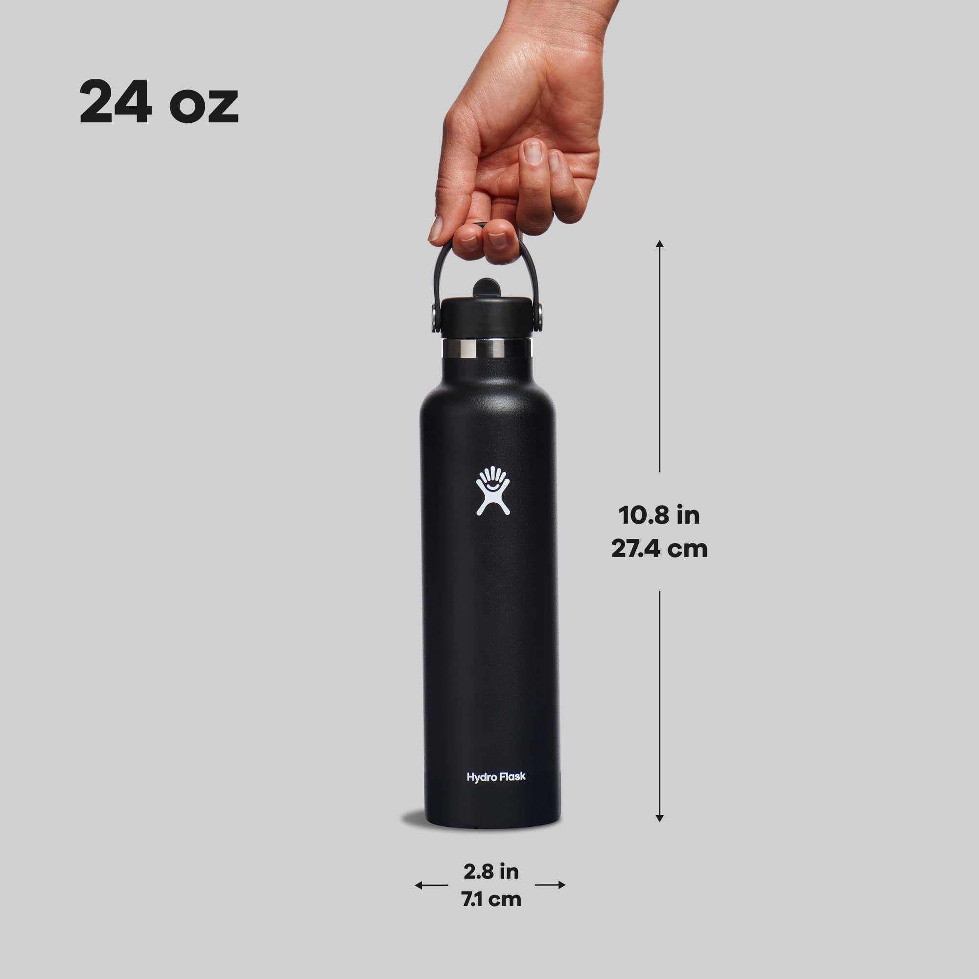 Hydro Flask Hydro Flask Standard Flex Straw Cap Black for 24 Oz Bottles - Durable & Convenient - View 7 of 8