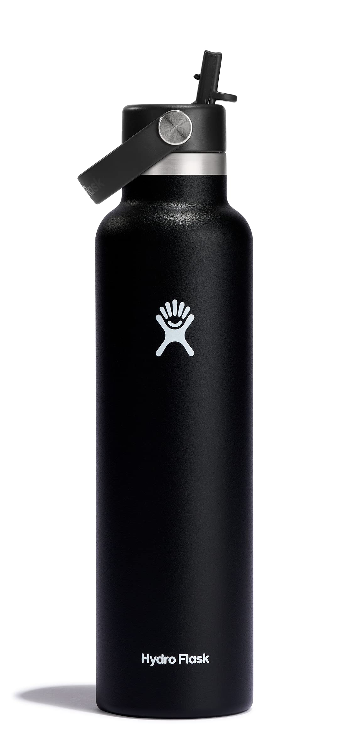 Hydro Flask Standard Flex Straw Cap Black for 24 Oz Bottles - Durable & Convenient