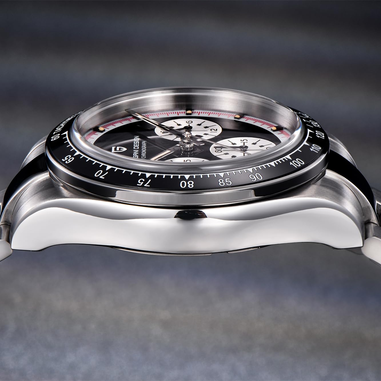 PAGRNE DESIGN Pagani Design Men's 40mm Luxury Quartz Chronograph Watch Sapphire Stainless Steel 100M Waterproof Sports Wrist Watch White - View 5 of 8