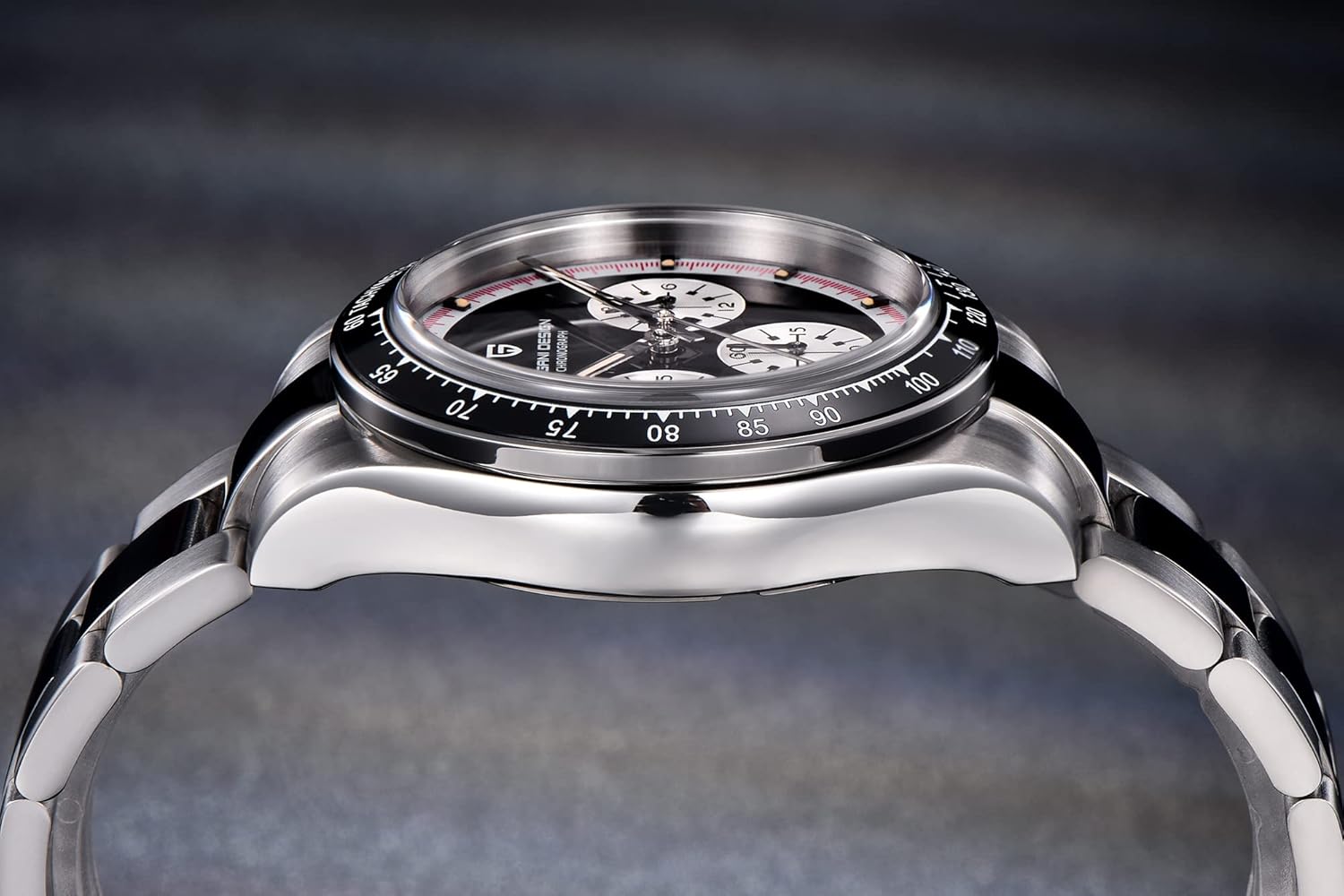 PAGRNE DESIGN Pagani Design Men's Luxury 40mm Sports Quartz Chronograph Watch Sapphire Stainless Steel 100M Waterproof - View 3 of 8