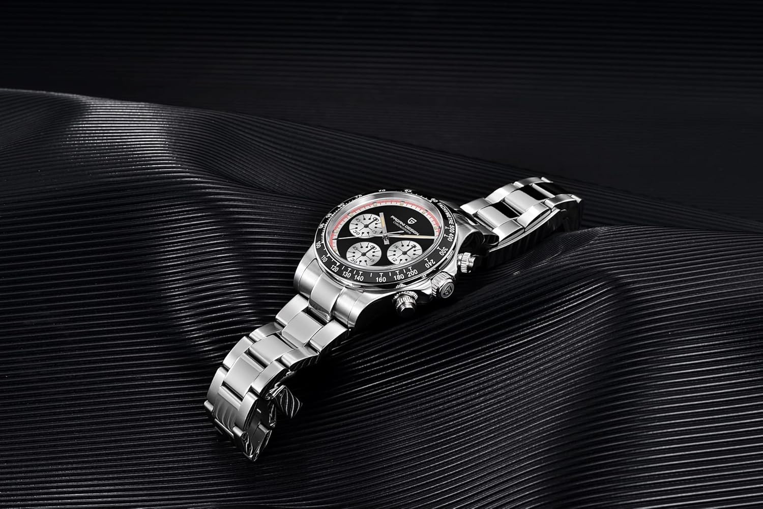 PAGRNE DESIGN Pagani Design Men's Luxury 40mm Sports Quartz Chronograph Watch Sapphire Stainless Steel 100M Waterproof - View 5 of 8