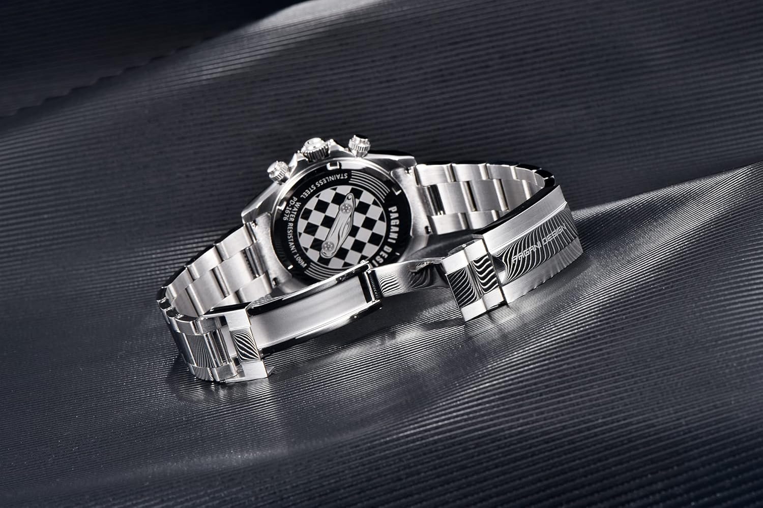 PAGRNE DESIGN Pagani Design Men's Luxury 40mm Sports Quartz Chronograph Watch Sapphire Stainless Steel 100M Waterproof - View 6 of 8