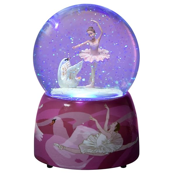 Dreamwizor Dreamwizor Snow Globe Musical Gift for Birthday Ballet Recital Real Glass Collectible Dancer for Women Girls Tuned Swan Lake