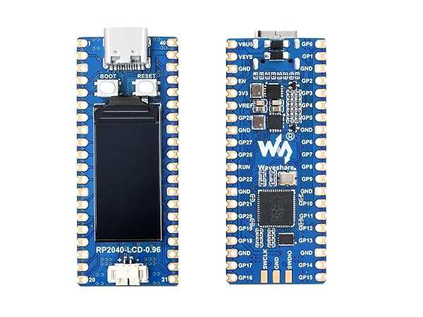 waveshare Waveshare RP2040 LCD 0.96 Mini Board High Performance Pico Like MCU with USB C Connector Low Cost C C and MicroPython Support