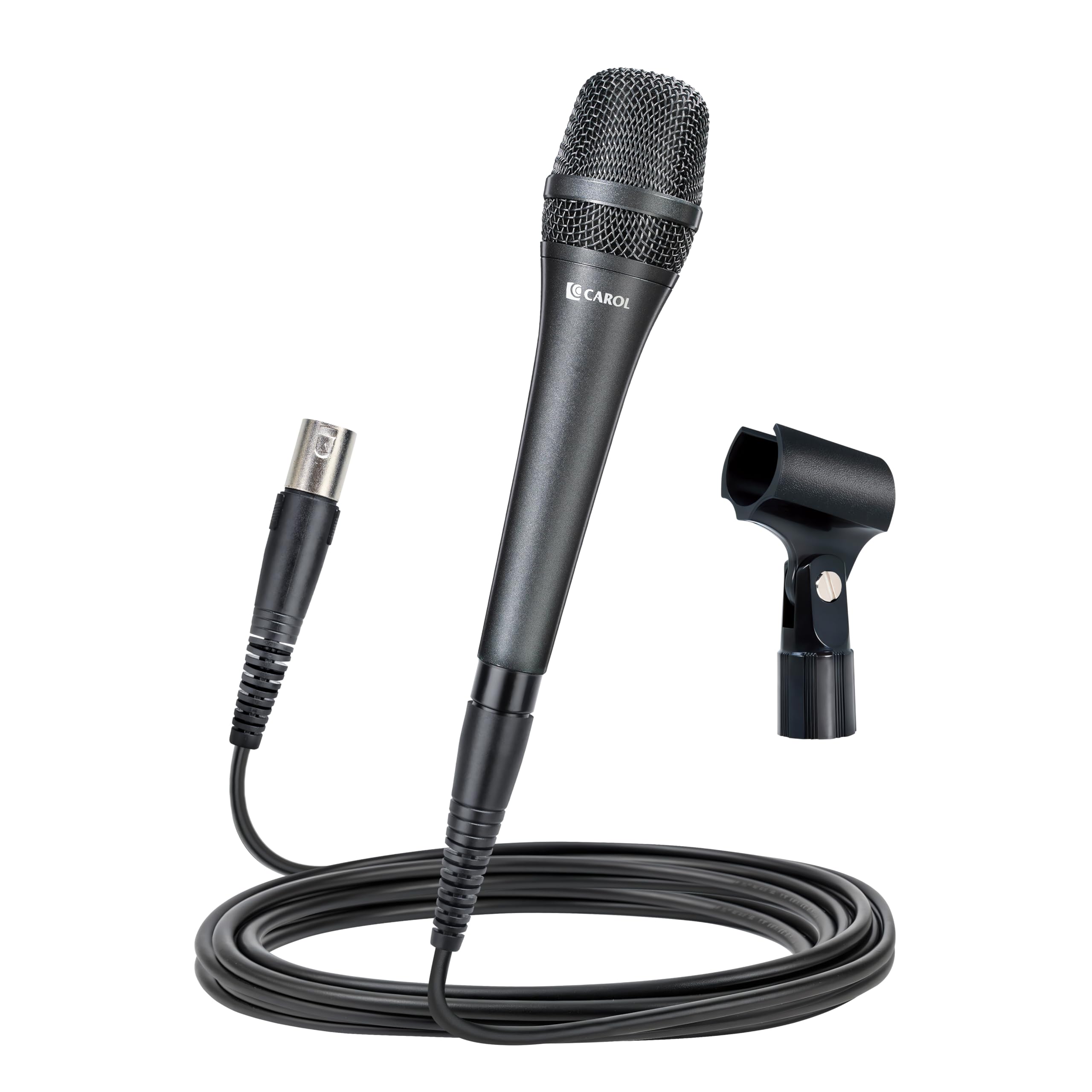 CAROL AC-910 XLR Wired Vocal Microphone Dynamic Cardioid Mic with Noise Cancelling Tech for Singing Karaoke Stage and Studio