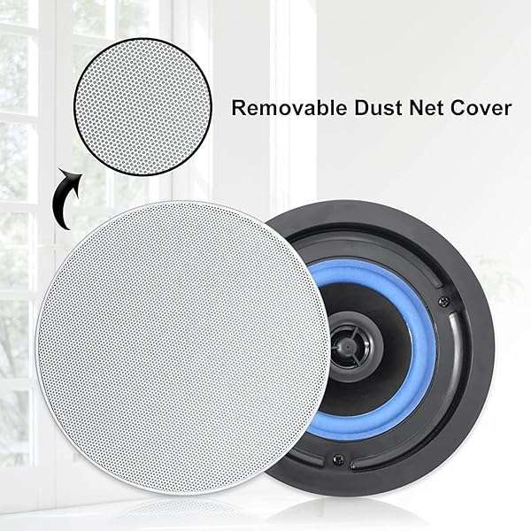 Herdio "Herdio 320W 2-Way Flush Mount Ceiling Speakers - 4" for Bathroom, Kitchen, Living Room & Office - Set of 4" - View 6 of 9