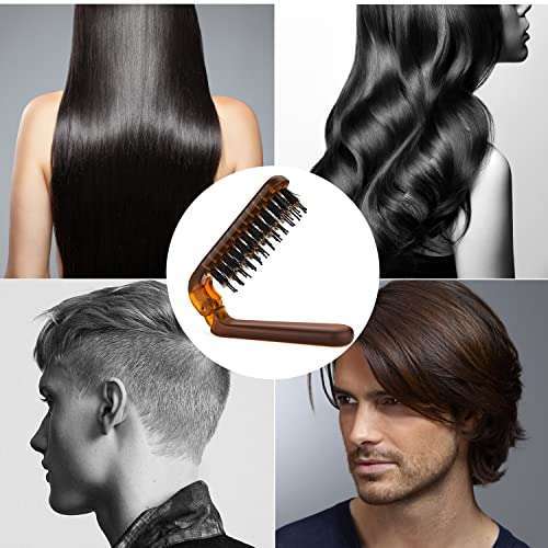 Ancable Travel Folding Hair Brush: Portable Boar Bristle Mini Brush for All Hair Types - Perfect for Men, Women & Kids - View 9 of 9