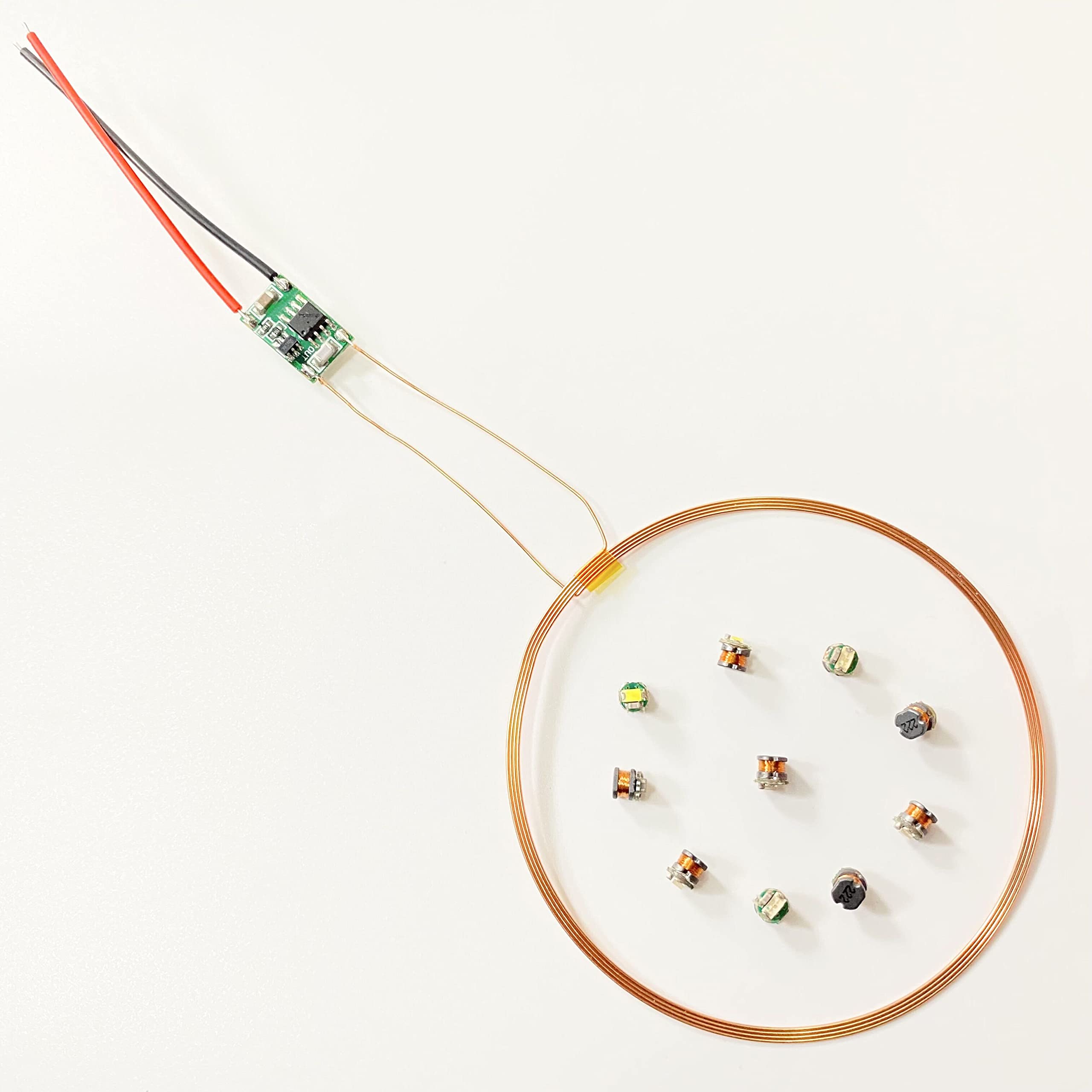 Taidacent Taidacent 80mm Long Distance 5V Wireless LED Coil Inductive Module with Ten Colorful Adjustable Brightness LED Lights - View 2 of 9