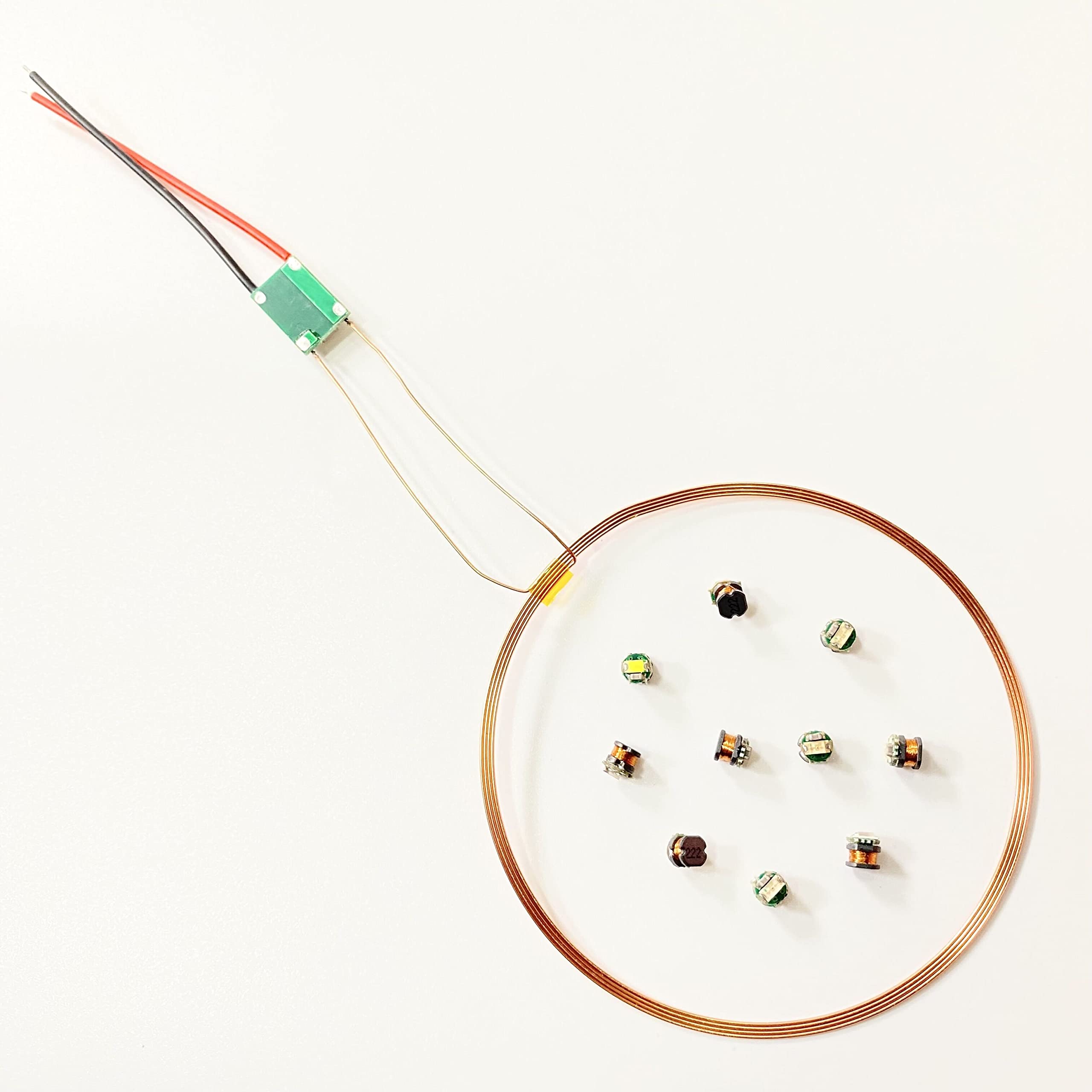 Taidacent Taidacent 80mm Long Distance 5V Wireless LED Coil Inductive Module with Ten Colorful Adjustable Brightness LED Lights - View 3 of 9