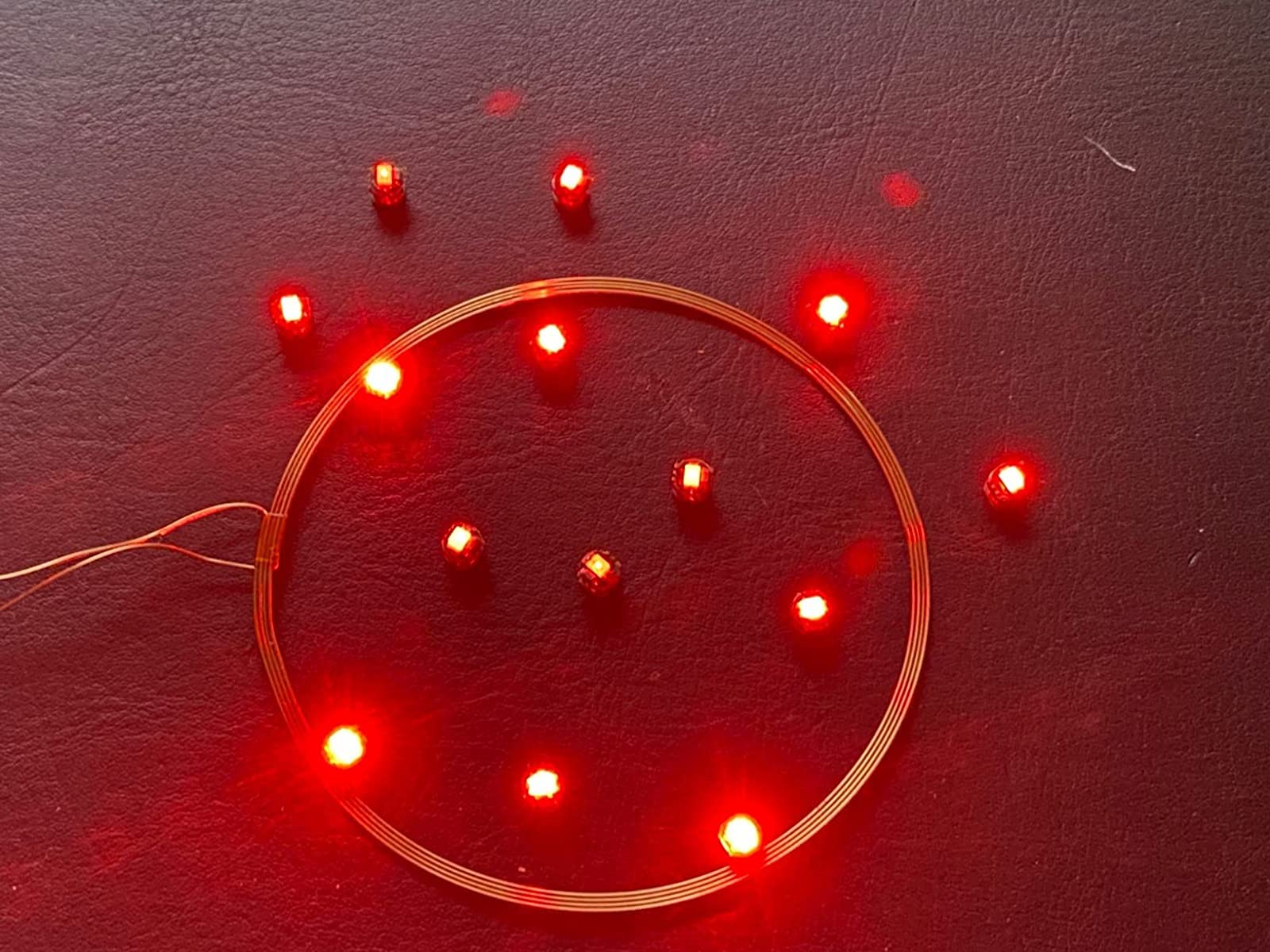 Taidacent Taidacent 80mm Long Distance 5V Wireless LED Coil Inductive Module with Ten Colorful Adjustable Brightness LED Lights - View 7 of 9