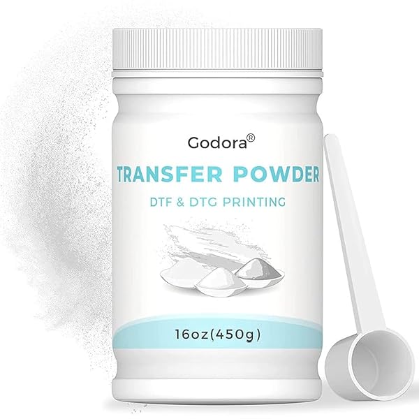 Godora Godora DTF Powder White Digital Transfer Hot Melt Adhesive for Dark Garments 450g 16oz PreTreat for DTF and DTG Printers