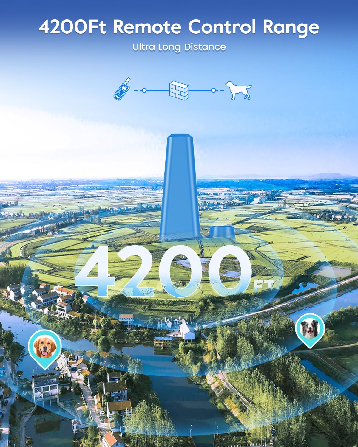 SLOPEHILL Dog Training Collar with Remote Beep Vibration Shock Light Keypad Lock for Small Medium Large Dogs Black Green - View 5 of 9